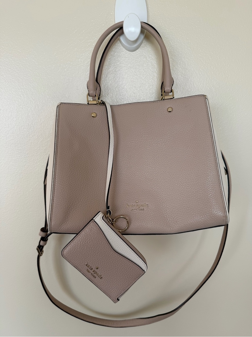 KATE SPADE Leila Medium Satchel Crossbody Handbag with Matching Wallet